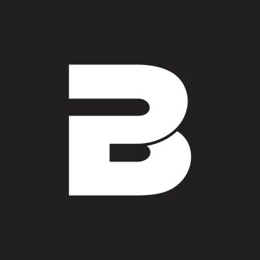 Mektuplar Türkçe bağlantılı geometrik logo vektör