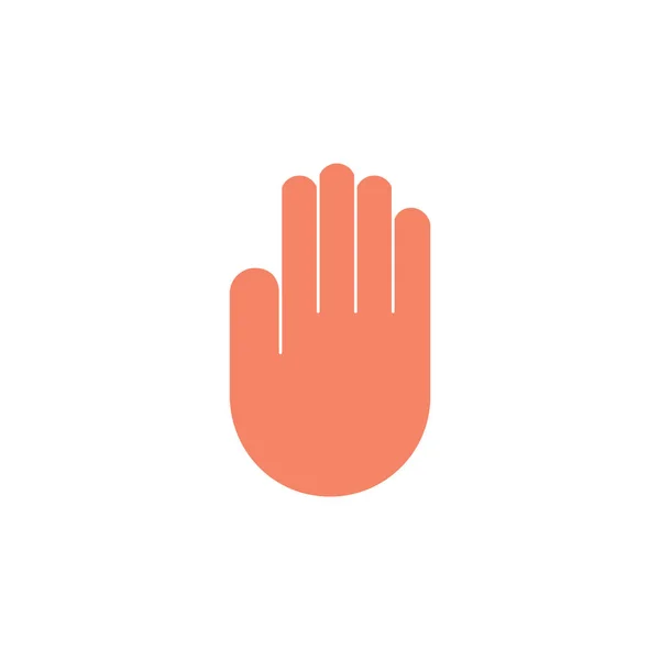 Abstracte hand palm vijf vorm kalm logo — Stockvector