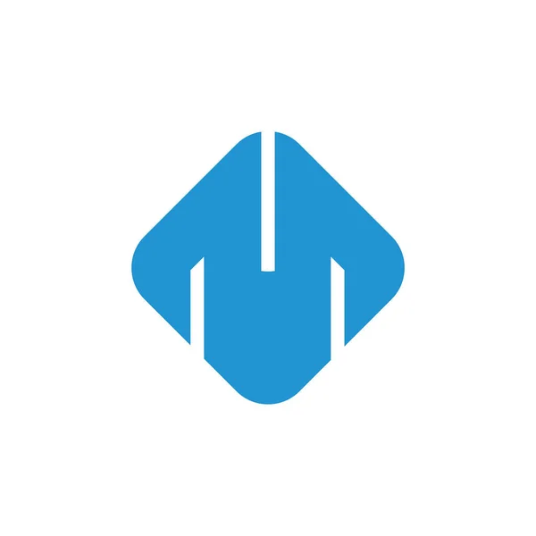 Letter m simpel vierkant geometrische logo — Stockvector