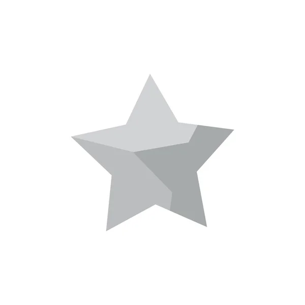 Stella geometrica 3d semplice gradiente logo vettoriale — Vettoriale Stock