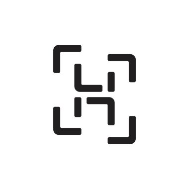 s Basit çizgiler Sanat logo vektör mektup