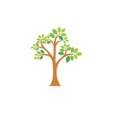 basit degrade ağaç simge vektör