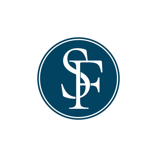 Lettres sf simple logo lié vecteur — Image vectorielle