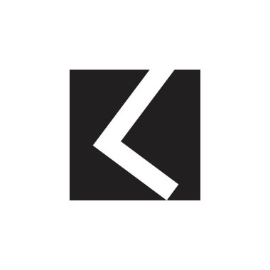 soyut mektup kl basit bir şekilde geometrik logo