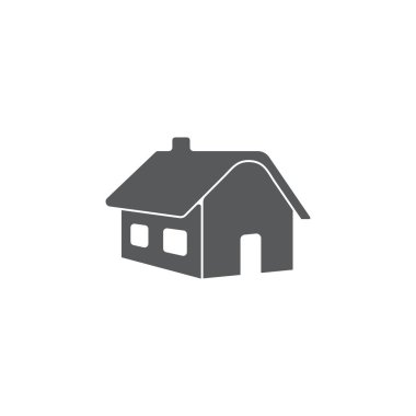 basit geometrik ev daire 3d tasarım vektör