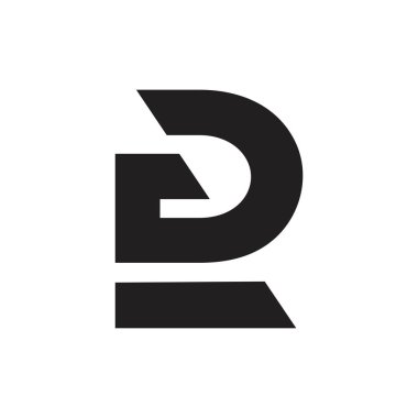 soyut mektup dg basit geometrik üçgen logosu