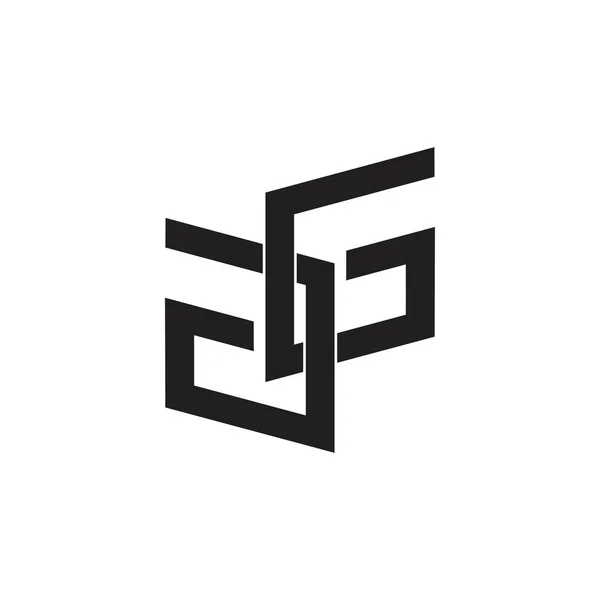 Letter gg linked geometric line logo — стоковый вектор