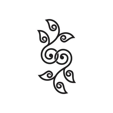 bağlantılı bitki doğrusal logo vektör