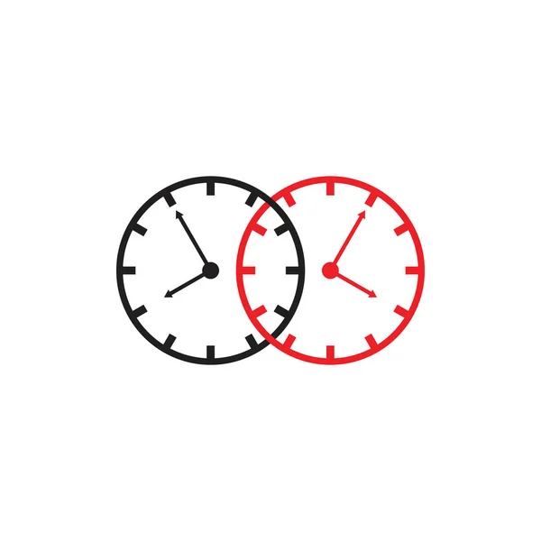 Tiempo vinculado reloj símbolo logo vector — Archivo Imágenes Vectoriales