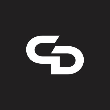 soyut cd basit geometrik logo harfleri