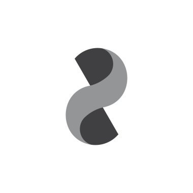 İki numaralı büküm 3d logo vektör