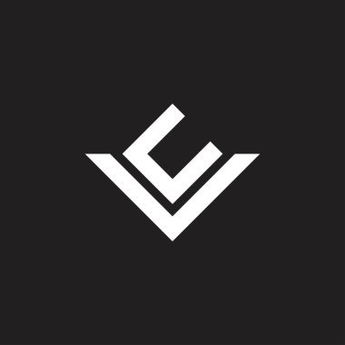 harfler cv basit geometrik çizgi logo vektör