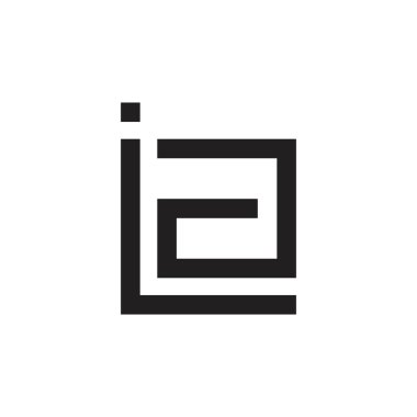 soyut harfler IA geometrik kare logo vektör