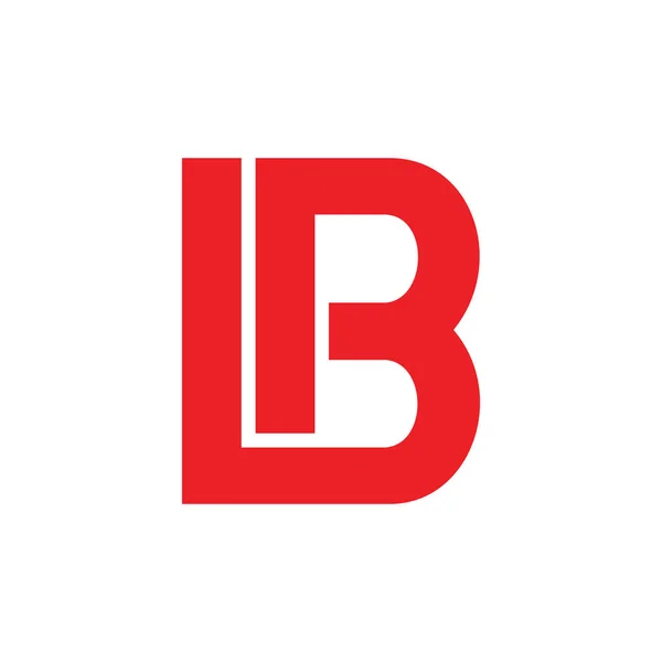harfler lb basit geometrik çizgi logo vektör