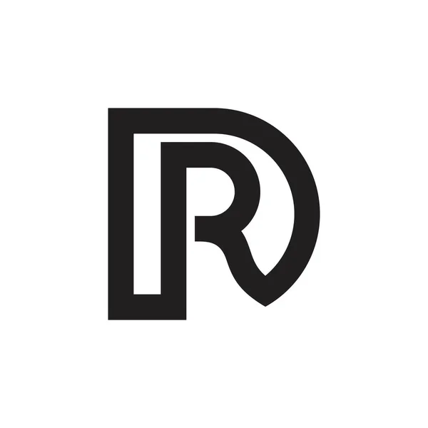 Brieven rd gekoppelde regel logo vector — Stockvector