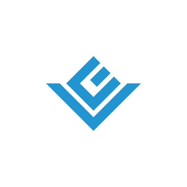 Lettres ev simple géométrique ligne logo vecteur — Image vectorielle