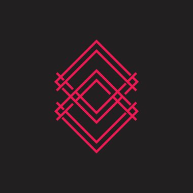 geometrik çizgiler sanat vektör bağlantılı çerçeve