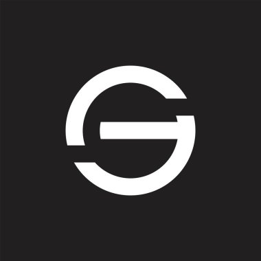 mektup g basit geometrik çizgi daire logo vektör