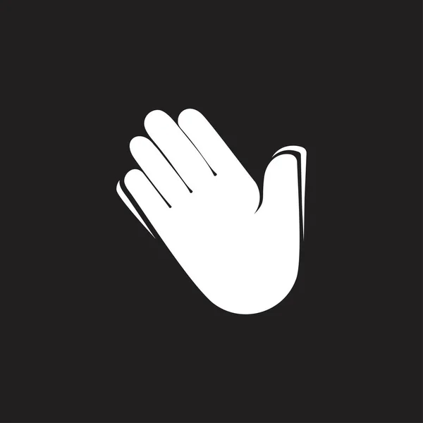 Γεια σου χέρι palm σύμβολο διακόσμηση διάνυσμα — Διανυσματικό Αρχείο