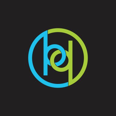 soyut mektup hd daire bağlantılı logo vektör