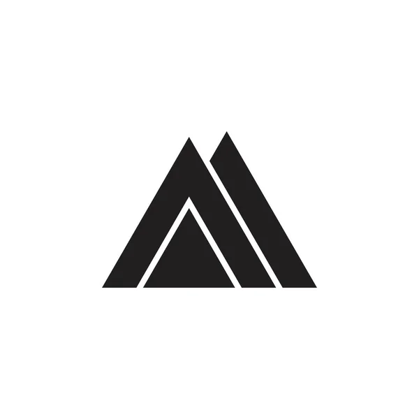 Buchstabe am Dreieck geometrischer Logo-Vektor — Stockvektor