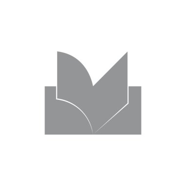 basit geometrik kitap renkli logo vektör