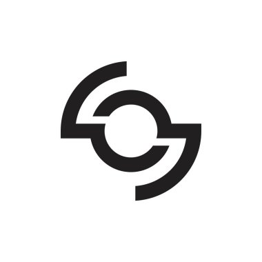 basit soyut mektup o geometrik çizgi logo vektör