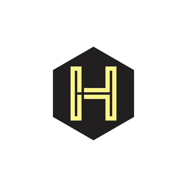 Вектор логотипа шестиугольных полос ht — стоковый вектор