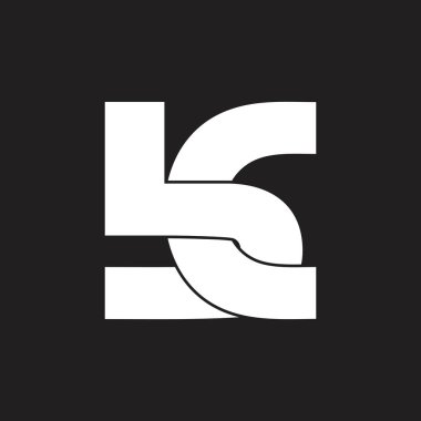 soyut mektupları m.ö. basit bağlantılı logo vektör