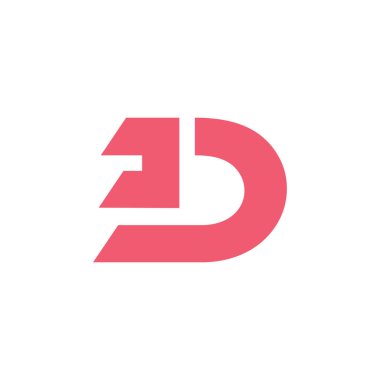 mektup bd basit geometrik hareket logosu