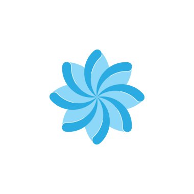 girdap su çiçek şekil logo vektör