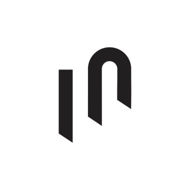 basit geometrik çizgi logo vektör soyut mektup