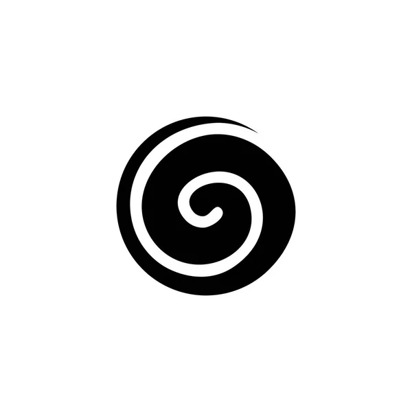 Círculo abstrato forma espiral logotipo vetor — Vetor de Stock