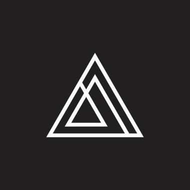soyut basit üçgen çizgi geometrik logosu