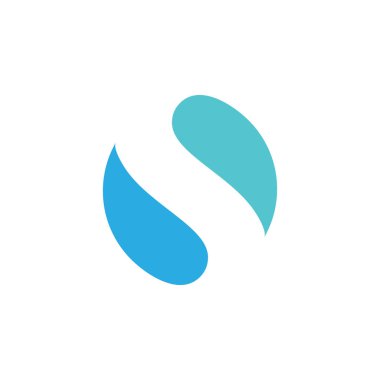 soyut mektup s damla su basit logo vektör