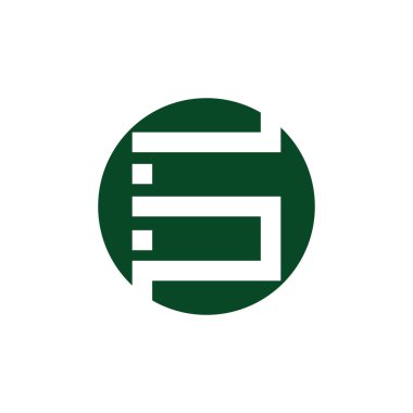 soyut mektup s noktaların geometrik çizgi logosu