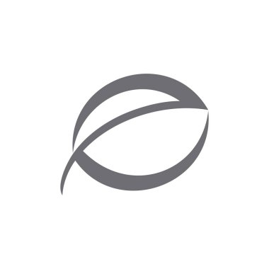 mektup e ekoloji logo vektör yaprak