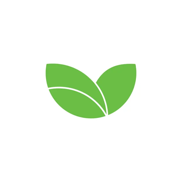 Eenvoudige geometrische blad plant cirkel logo vector — Stockvector