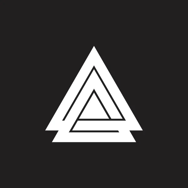 Αφηρημένη επιστολή ένα συνδεδεμένο τρίγωνο βέλος γεωμετρικά λογότυπο φορέα — Διανυσματικό Αρχείο