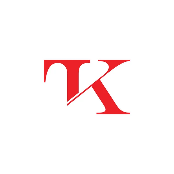 Lettere tk semplice vettore logo collegato — Vettoriale Stock