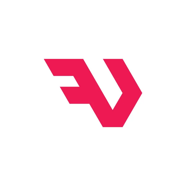 Bokstaven v motion geometriska linje logotypen vektor — Stock vektor