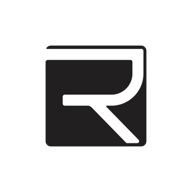 mektup r negatif alan kare logosu
