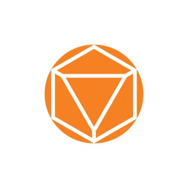 geometrik elmas şekli basit logo