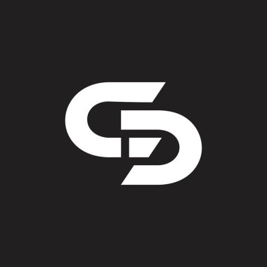 soyut cd basit geometrik logo harfleri