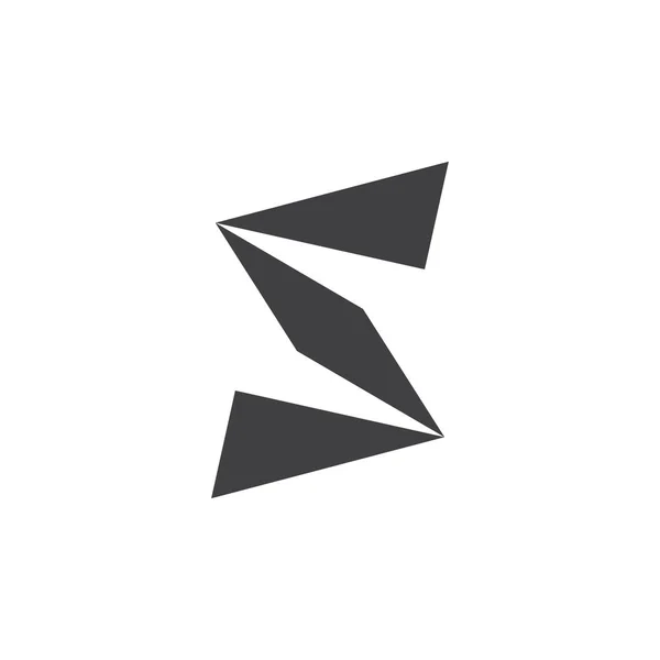 Letra s simple geométrica flecha logo vector — Vector de stock