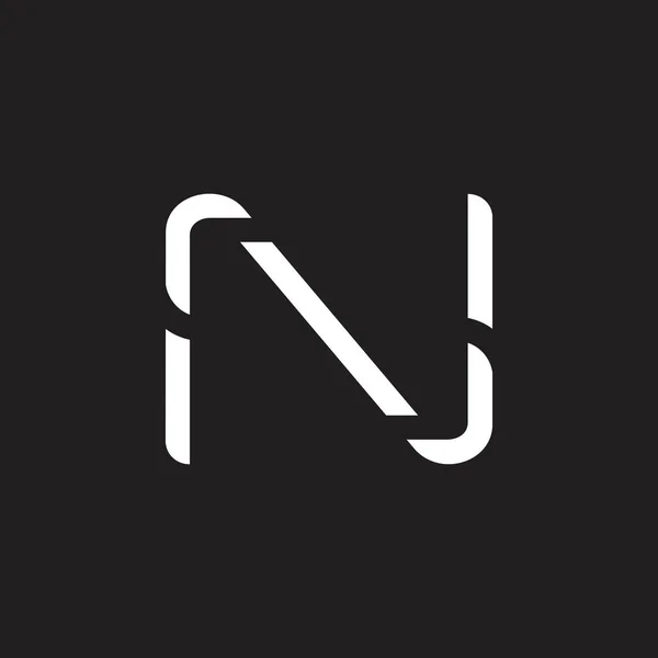 Letter n eenvoudige dunne lijn geometrische logo vector — Stockvector