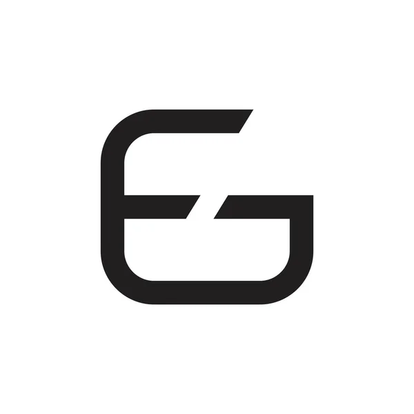 Абстрактна літера fg простий вектор логотипу геометричної лінії — стоковий вектор