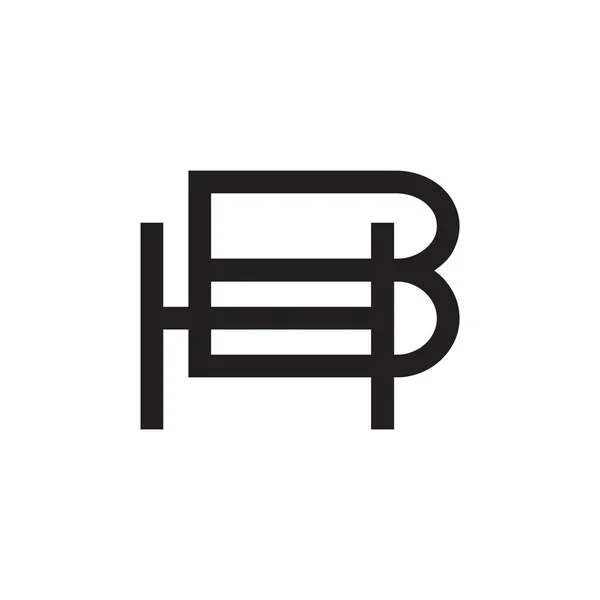 Lettere hb semplice vettore logo geometrico — Vettoriale Stock