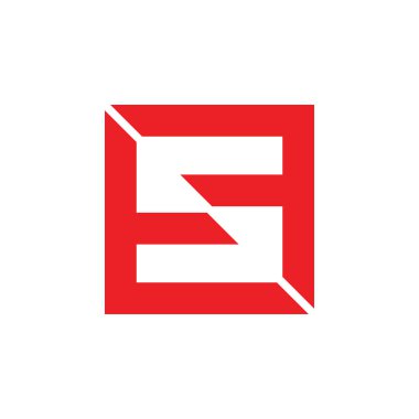 soyut mektup fs geometrik kare logo vektör