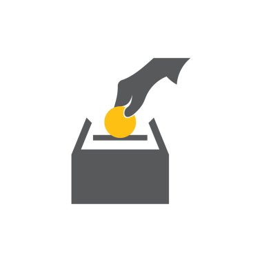 altın madeni para kutusu simge vektör içinde kaydetme